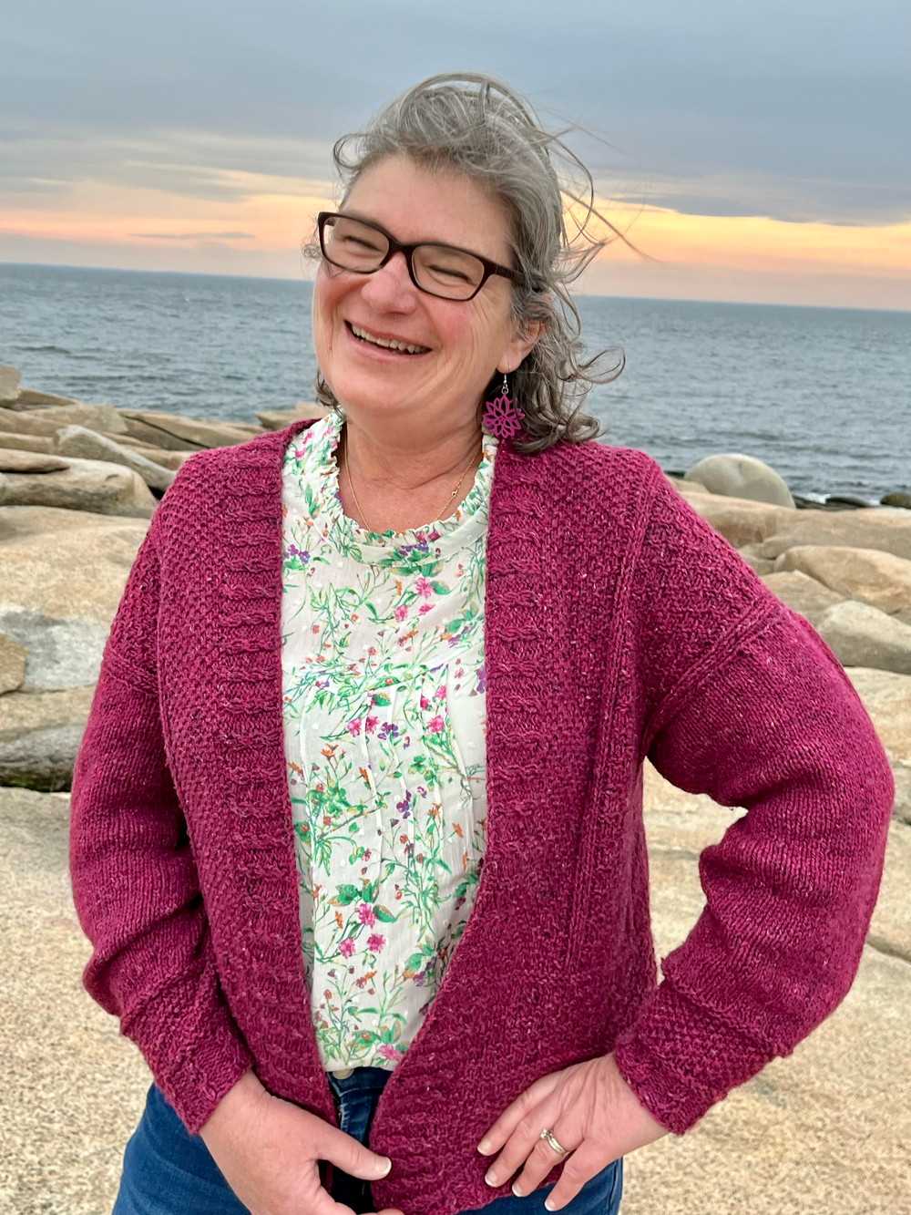 トップス SEA VINTAGE concho hand knit cardigan Schoodic Bay Cardigan — Birch Tree Knits